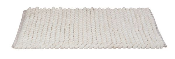 Produktbild: Badteppich Mod. Solivo, weiß, Polyester/Baumwolle, 50x80 cm, rutschhemmend beschichtet,