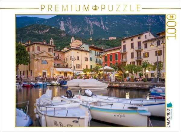 Produktbild: CALVENDO Puzzle Malcesine am Abend | 1000 Teile Lege-Gr&ouml;&szlig;e 64x48cm Foto-Puzzle f&uuml;r gl&uuml;ckliche Stunden