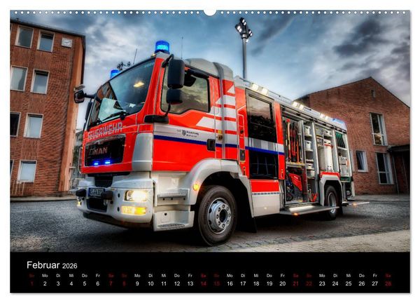 Produktbild: Berufsfeuerwehr Braunschweig (hochwertiger Premium Wandkalender 2026 DIN A2 quer), Kunstdruck in Hochglanz