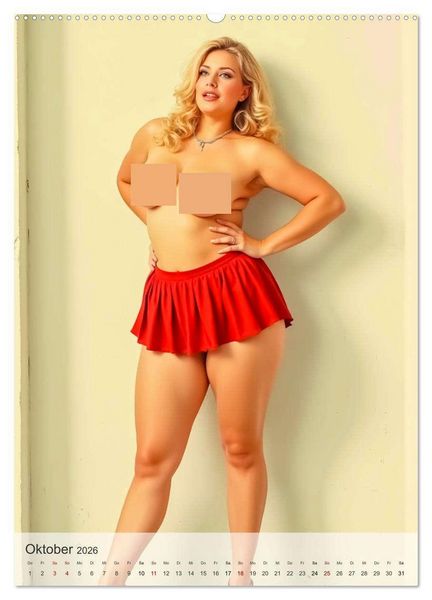 Produktbild: Pin-up Girls - Frech, Freiz&uuml;gig und Verf&uuml;hrerisch (Wandkalender 2026 DIN A2 hoch), CALVENDO Monatskalender