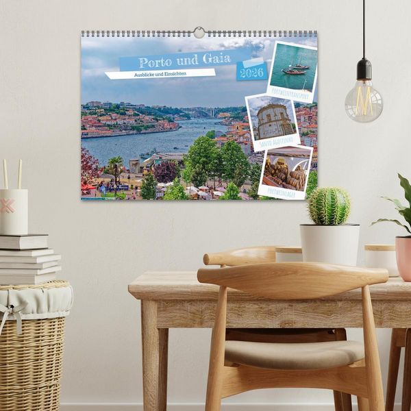 Produktbild: Porto und Gaia - Ausblicke und Einsichten (Wandkalender 2026 DIN A3 quer), CALVENDO Monatskalender