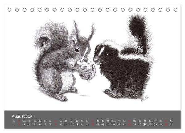 Produktbild: owls & friends 2026 (Tischkalender 2026 DIN A5 quer), CALVENDO Monatskalender