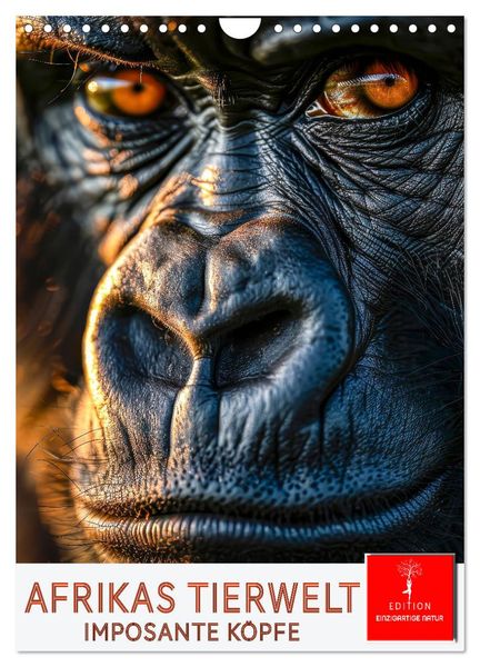 Produktbild: Afrikas Tierwelt - imposante K&ouml;pfe (Wandkalender 2026 DIN A4 hoch), CALVENDO Monatskalender