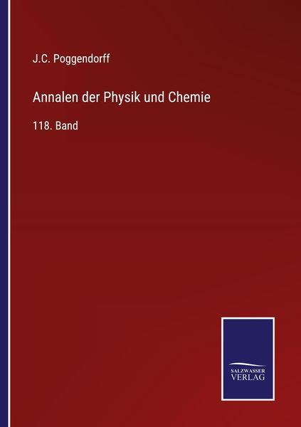 Annalen der Physik und Chemie, Taschenbuch von J. C. Poggendorff, Outlook, 9783375069049
