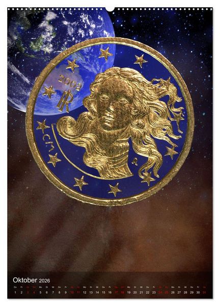 Produktbild: M&uuml;nzen - Geld aus aller Welt (hochwertiger Premium Wandkalender 2026 DIN A2 hoch), Kunstdruck in Hochglanz