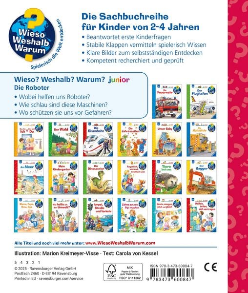 Produktbild: Wieso? Weshalb? Warum? junior, Band 78 - Die Roboter