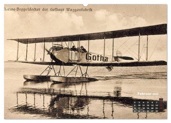 Produktbild: Doppeldecker entdeckt auf historischen Postkarten (Wandkalender 2026 DIN A2 quer), CALVENDO Monatskalender