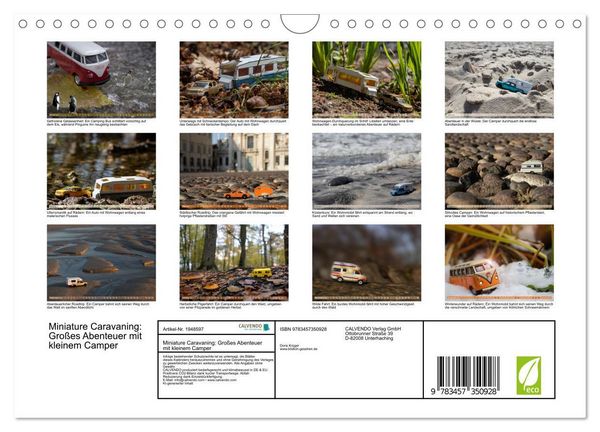 Produktbild: Miniature Caravaning: Gro&szlig;es Abenteuer mit kleinem Camper (Wandkalender 2026 DIN A4 quer), CALVENDO Monatskalender
