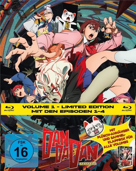 Produktbild: DAN DA DAN - Staffel 1, Volume 1 LTD. - Mit Pl&uuml;sch-Anh&auml;nger und Sammelklappbox f&uuml;r alle Volumes