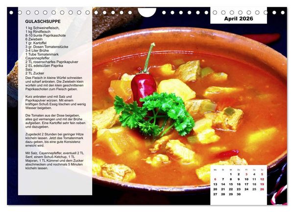Produktbild: Aus der Suppenk&uuml;che. K&uuml;chenkalender mit tollen Rezepten (Wandkalender 2026 DIN A4 quer), CALVENDO Monatskalender