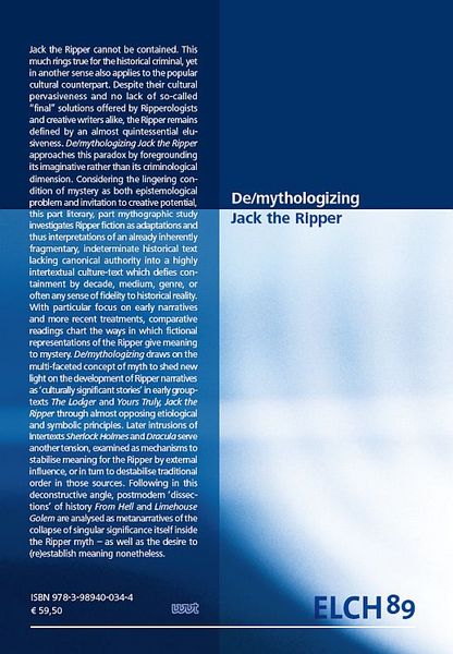 Produktbild: De/mythologizing Jack the Ripper