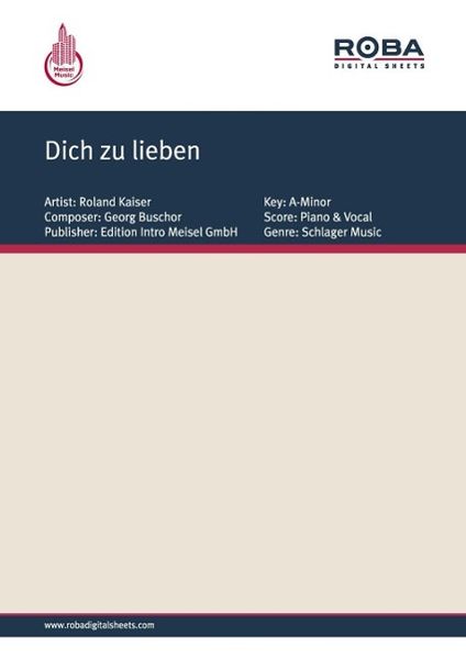 Produktbild: Dich zu lieben