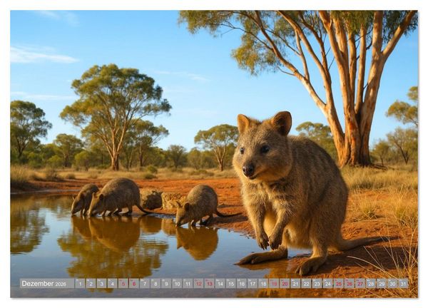 Produktbild: Die vielleicht nettesten Wildtiere (hochwertiger Premium Wandkalender 2026 DIN A2 quer), Kunstdruck in Hochglanz