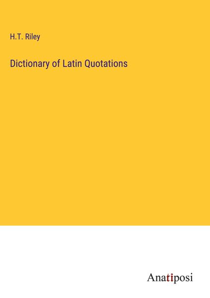 Produktbild: Dictionary of Latin Quotations