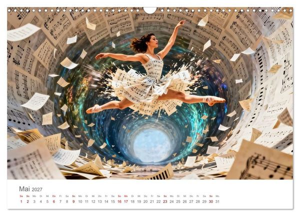 Produktbild: Tanz durch Traumwelten - Fantastische T&auml;nzerinnen in surrealen Klangr&auml;umen (Wandkalender 2027 DIN A3 quer), CALVENDO Monatskalender