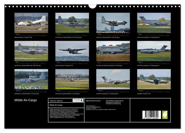 Produktbild: Milit&auml;r Air-Cargo (Wandkalender 2026 DIN A3 quer), CALVENDO Monatskalender