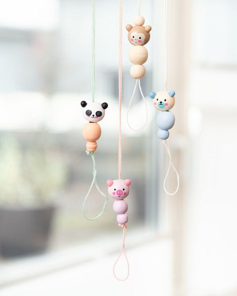 Produktbild: FOLIA&reg; Holzperlen Print, Cute Animals 10 &Oslash; 18 mm