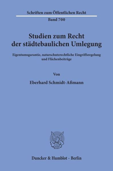Produktbild: Studien zum Recht der st&auml;dtebaulichen Umlegung.