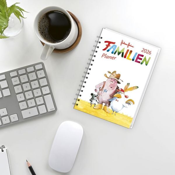 Produktbild: Helme Heine: Familienplaner-Buch A6 2026
