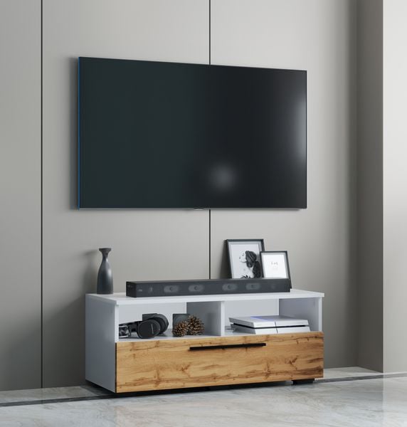 Produktbild: Holz TV Lowboard M&ouml;bel Fernsehschrank Arila L