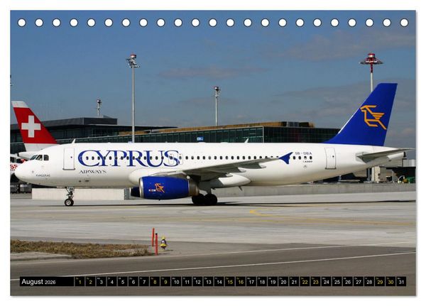 Produktbild: Airbus Airliners (Tischkalender 2026 DIN A5 quer), CALVENDO Monatskalender
