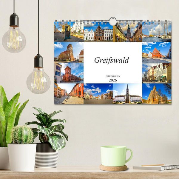 Produktbild: Greifswald Impressionen (Wandkalender 2026 DIN A4 quer), CALVENDO Monatskalender