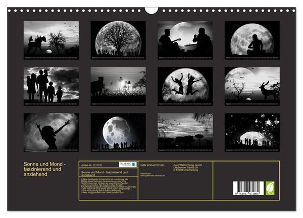 Produktbild: Sonne und Mond - faszinierend und anziehend (Wandkalender 2026 DIN A3 quer), CALVENDO Monatskalender