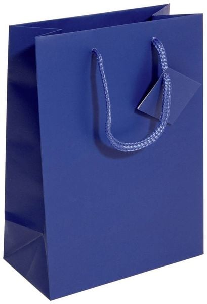 Produktbild: Sigel Geschenktasche Flasche mit Bodeneinlage und Geschenkanh&auml;nger GT504 Ultramarinblau, Matt Papier 17 x 23 cm 1 St.