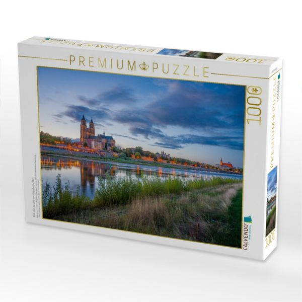 Produktbild: CALVENDO Puzzle Blick &uuml;ber die Elbe zum Magdeburger Dom | 1000 Teile Lege-Gr&ouml;&szlig;e 64x48cm Foto-Puzzle f&uuml;r gl&uuml;ckliche Stunden