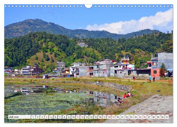 Produktbild: POKHARA und SARANGKOT (Wandkalender 2026 DIN A3 quer), CALVENDO Monatskalender