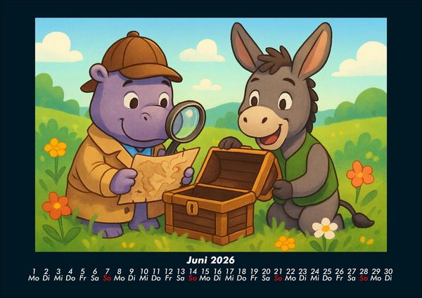 Produktbild: Sashito & Huf - Geheimnisvolle Mission 2026 Fotokalender DIN A4