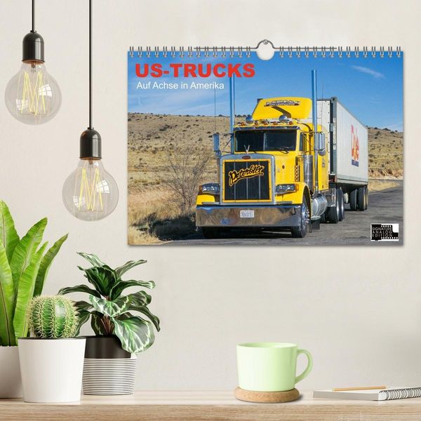 Produktbild: US-Trucks - Auf Achse in Amerika (Wandkalender 2027 DIN A4 quer), CALVENDO Monatskalender