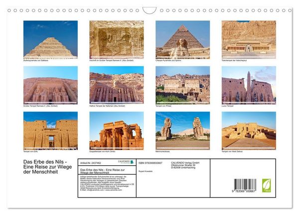 Produktbild: Das Erbe des Nils - Eine Reise zur Wiege der Menschheit (Wandkalender 2027 DIN A3 quer), CALVENDO Monatskalender