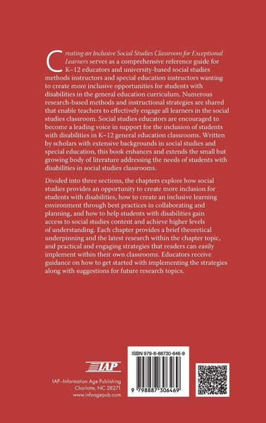 Produktbild: Creating an Inclusive Social Studies Classroom for Exceptional Learners