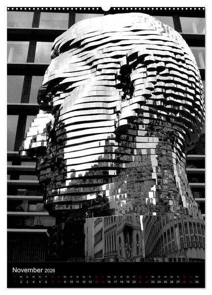 Produktbild: Prag - Die goldene Stadt in monochrom (hochwertiger Premium Wandkalender 2026 DIN A2 hoch), Kunstdruck in Hochglanz