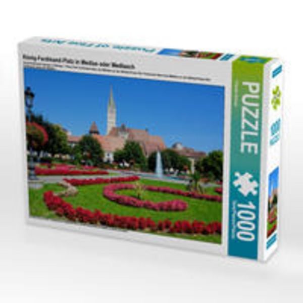 CALVENDO Puzzle König-Ferdinand-Platz in Medias oder Mediasch | 1000 Teile Lege-Größe 64x48cm Foto-Puzzle für glückliche Stunden