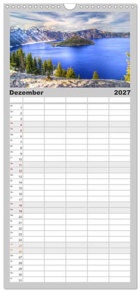 Produktbild: Familienplaner 2027 - Magische Wunderwelten der Natur mit 5 Spalten (Wandkalender, 21 x 45 cm) CALVENDO