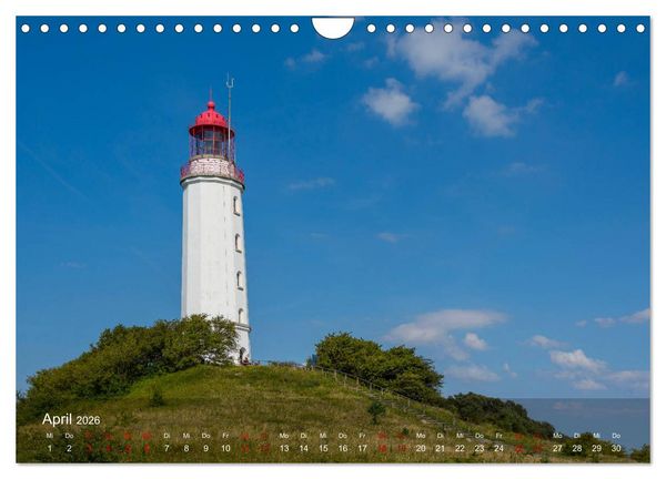 Produktbild: Die sch&ouml;nsten Leuchtt&uuml;rme - Deutsche Ostsee (Wandkalender 2026 DIN A4 quer), CALVENDO Monatskalender