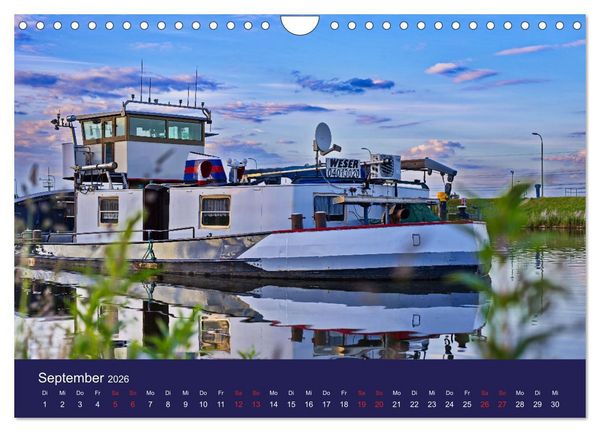 Produktbild: Binnenschiffe im Norden (Wandkalender 2026 DIN A4 quer), CALVENDO Monatskalender