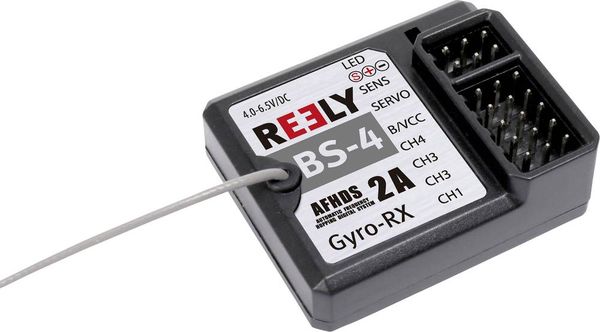 Reely BS-4 4-Kanal Gyro-Empfänger 2,4GHz