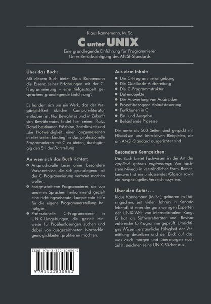 Produktbild: C unter UNIX