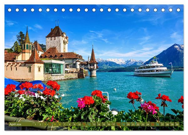 Produktbild: Berner Oberland - Ausflugsziele (Tischkalender 2026 DIN A5 quer), CALVENDO Monatskalender