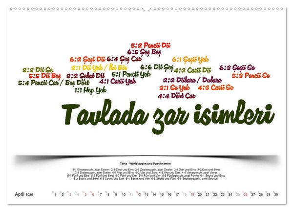 Produktbild: Kultur-Sprachkalender T&uuml;rkisch-Deutsch (hochwertiger Premium Wandkalender 2026 DIN A2 quer), Kunstdruck in Hochglanz