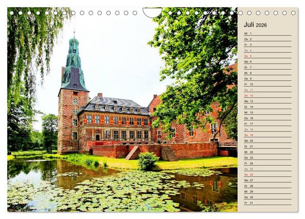 Produktbild: Burgen und Schl&ouml;sser im M&uuml;nsterland (Wandkalender 2026 DIN A4 quer), CALVENDO Monatskalender