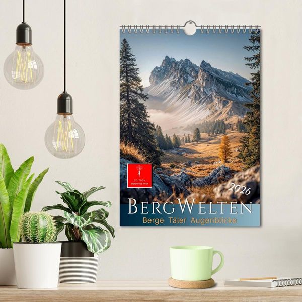 Produktbild: Bergwelten - Berge T&auml;ler Augenblicke (Wandkalender 2026 DIN A4 hoch), CALVENDO Monatskalender