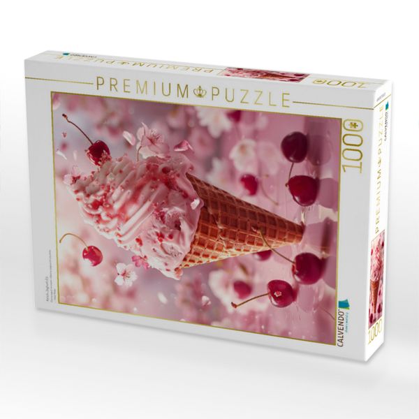 Produktbild: CALVENDO Puzzle Kirsch-Joghurt-Eis | 1000 Teile Lege-Gr&ouml;&szlig;e 64x48cm Foto-Puzzle f&uuml;r gl&uuml;ckliche Stunden
