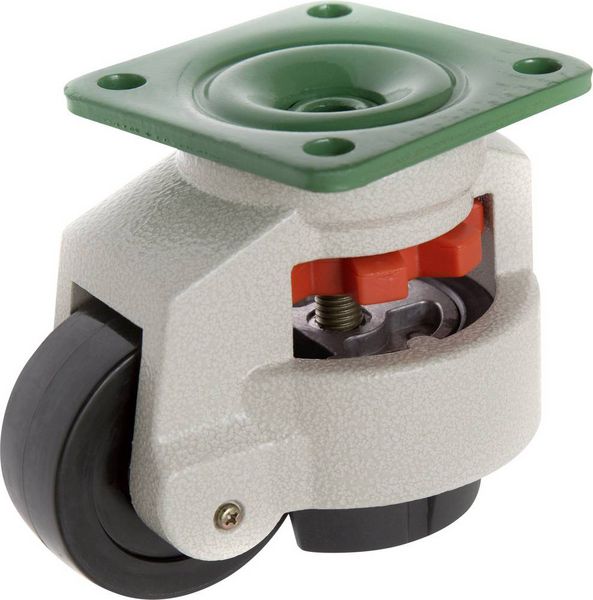 Produktbild: TOOLCRAFT TO-5137968 Lenkrolle 73 mm nivelierbar mit Anschraubplatte Tragf&auml;higkeit (max.): 750 kg