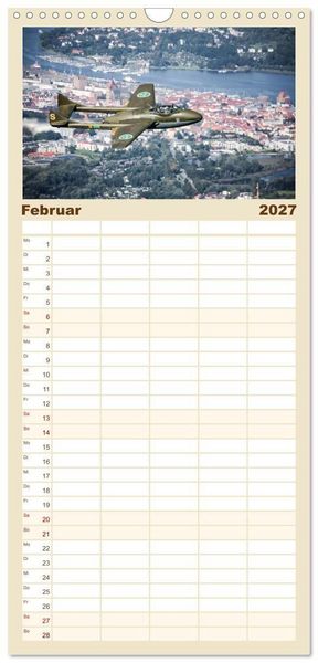 Produktbild: Familienplaner 2027 - Klassiker der L&uuml;fte mit 5 Spalten (Wandkalender, 21 x 45 cm) CALVENDO