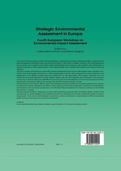 Produktbild: Strategic Environmental Assessment in Europe