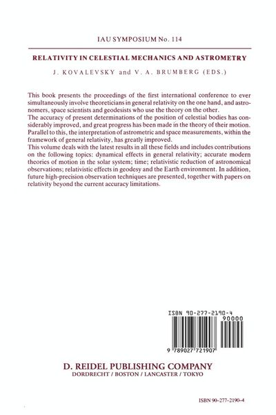 Produktbild: Relativity in Celestial Mechanics and Astrometry